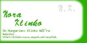 nora klinko business card